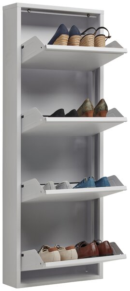 VÝKLOPNÁ SKRINKA NA TOPÁNKY, biela, 50/136,5/15 cm Carryhome - Online Only drobný nábytok, Online Only