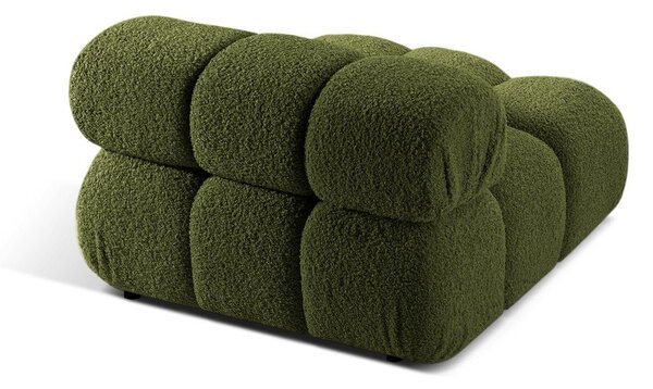 Zelený modul pohovky z textílie bouclé (stredový diel) Bellis – Micadoni Home