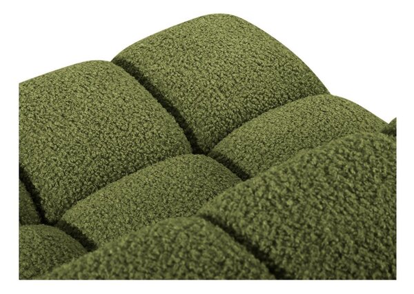 Zelený modul pohovky z textílie bouclé (stredový diel) Bellis – Micadoni Home