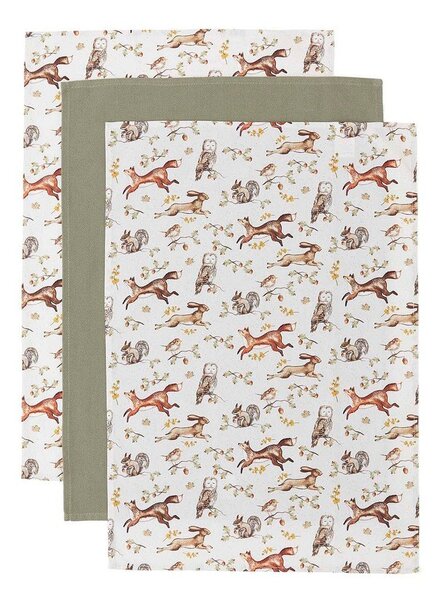 Bavlnené utierky v súprave 3 ks 45x65 cm Forest Fable – Cooksmart ®