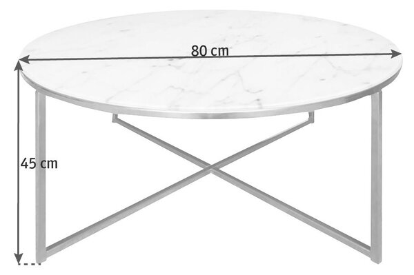 KONFERENČNÝ STOLÍK, sivá, biela, zlatá, kov, sklo, 80/80/45 cm Ambia Home - Stolíky do obývačky