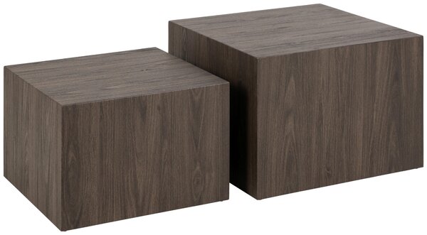 SADA KONFERENČNÝCH STOLÍKOV, tmavohnedá, kompozitné drevo, 50/58/40/50/33/58 cm - Stolíky do obývačky, Online Only