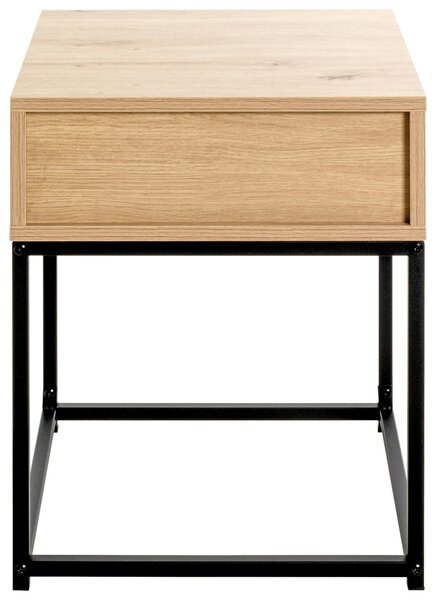 NOČNÝ STOLÍK, čierna, farba duba, 40/50/40 cm - Predsieňové programy, Online Only