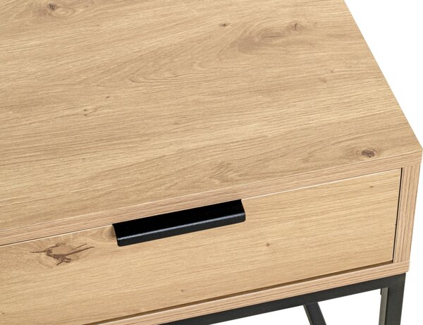 NOČNÝ STOLÍK, čierna, farba duba, 40/50/40 cm - Predsieňové programy, Online Only