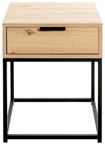 NOČNÝ STOLÍK, čierna, farba duba, 40/50/40 cm - Predsieňové programy, Online Only