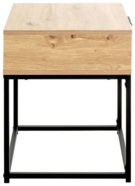 NOČNÝ STOLÍK, čierna, farba duba, 40/50/40 cm - Predsieňové programy, Online Only