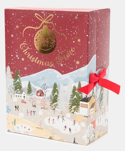 Sinsay - Vianočný adventný kalendár s voňavými produktmi 24 pack - červená