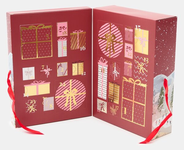 Sinsay - Vianočný adventný kalendár s voňavými produktmi 24 pack - červená