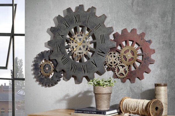NÁSTENNÉ HODINY hnedá 107/63 cm Ambia Home - Hodiny
