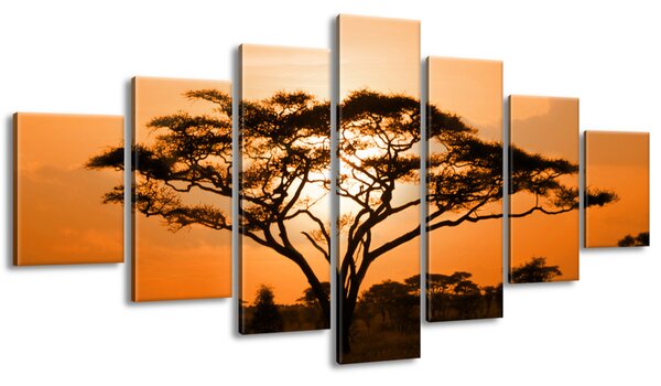 Obraz na plátne Nádherná africká krajina - 7 dielny Rozmery: 210 x 100 cm