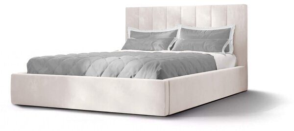 Manželská posteľ s vysokým čelom DENVER - krémová Rozmer: 180x200