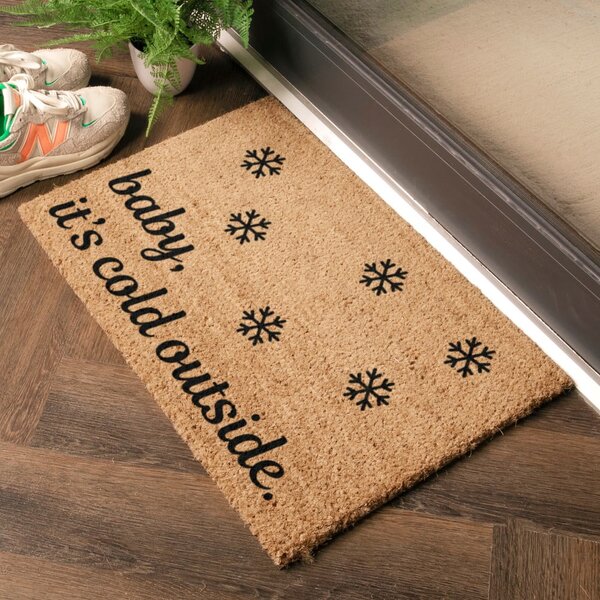 Rohožka s vianočným motívom z kokosového vlákna 40x60 cm Baby It's Cold Outside – Artsy Doormats