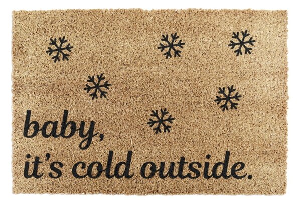 Rohožka s vianočným motívom z kokosového vlákna 40x60 cm Baby It's Cold Outside – Artsy Doormats