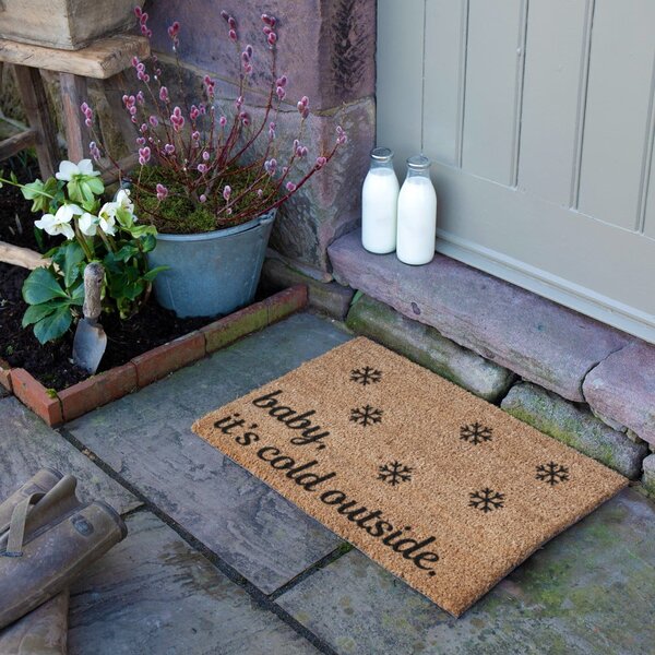 Rohožka s vianočným motívom z kokosového vlákna 40x60 cm Baby It's Cold Outside – Artsy Doormats