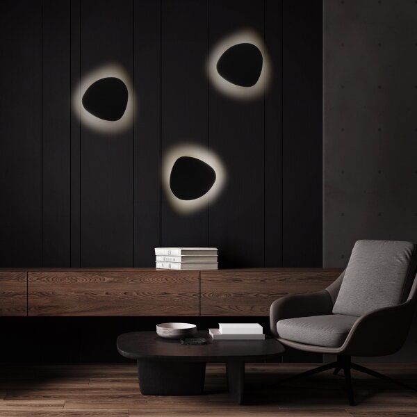 Nástenné svietidlo STONE 2xG9/8W/230V 30x39 cm čierna