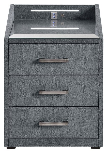 NOČNÝ STOLÍK, antracitová, 47/61/46 cm MID.YOU - Online Only spálne, Online Only