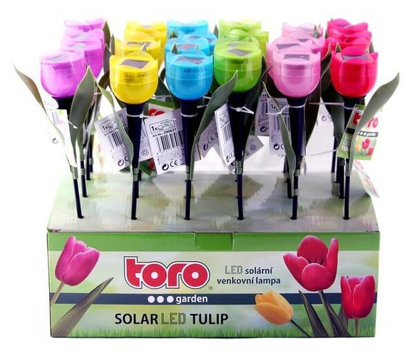 Solárne vonkajšie LED svetlo TORO tulipán