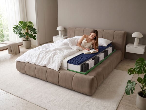 Taštičkový pružinový matrac Ellie 80x200 - poťah Aloe Vera