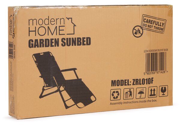 ModernHome Záhradné relaxačné kreslo 2v1- modré