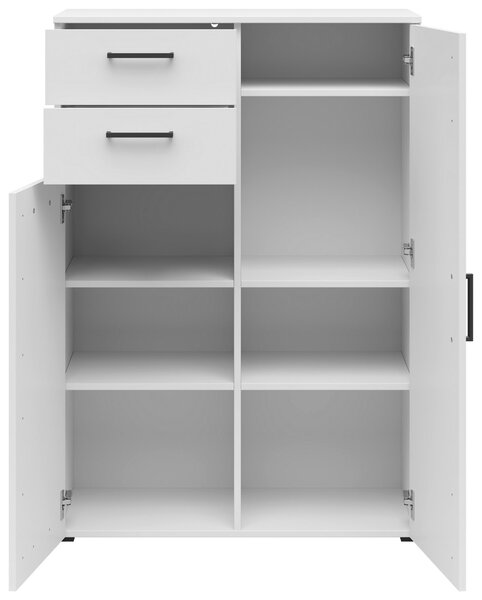 KOMODA, biela, 80/115/40 cm Carryhome - Komody