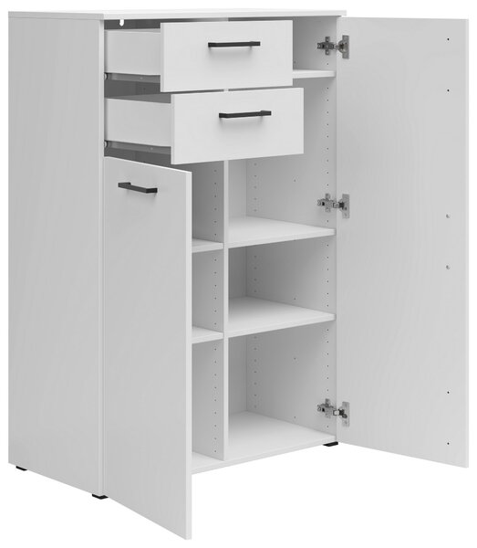 KOMODA, biela, 80/115/40 cm Carryhome - Komody