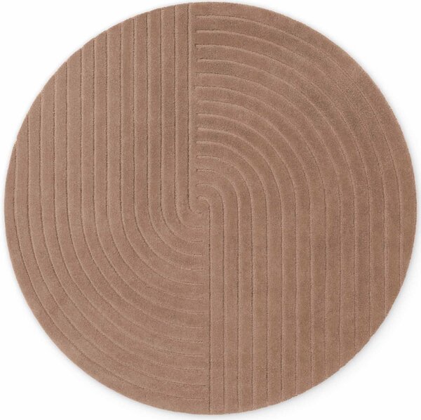 Vikosa, Kusový koberec Vikosa Arcura 106300 Brown kruh, 120x120 (priemer) kruh, hnedá, obývacia izba
