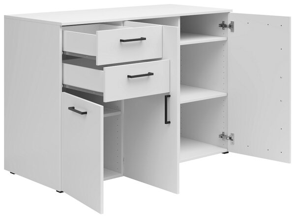 KOMODA, biela, 120/83/52 cm Carryhome - Komody