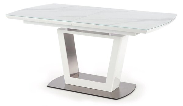 Rozkladací jedálenský stôl Birgit (mramor biely). Vlastná spoľahlivá doprava až k Vám domov. 1049025