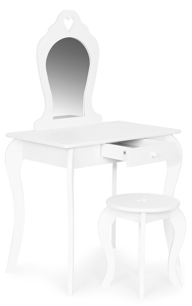 ECOTOYS Detský veľký toaletný stolík so zrkadlom pre dievčatá