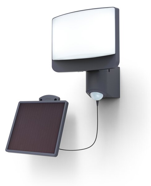 Lutec 6925604345 LED vonkajšie solárne nástenné svietidlo so senzorom Sunshine 1x11W | 800lm | 5000K | IP54 - šedá