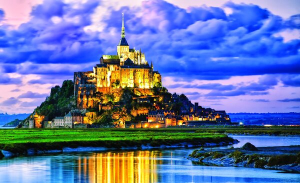 Fototapeta Mont Saint - Michel papier 368 x 254 cm