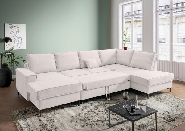 SEDACIA SÚPRAVA, textil, béžová MID.YOU - Sedačky, Online Only