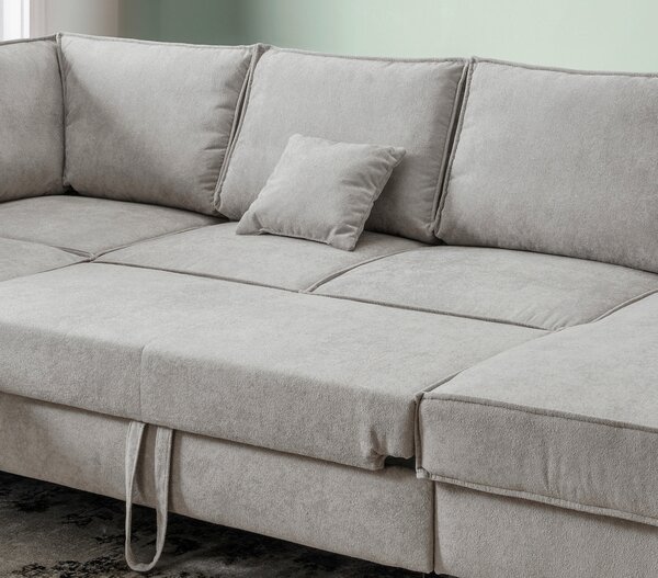 SEDACIA SÚPRAVA, textil, strieborná MID.YOU - Sedačky, Online Only