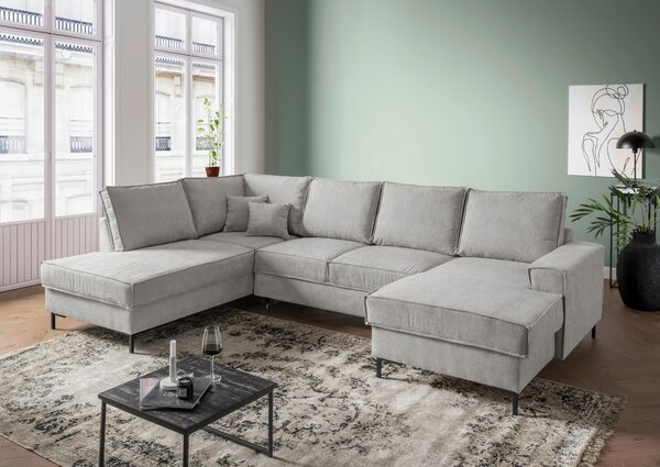 SEDACIA SÚPRAVA, textil, strieborná MID.YOU - Sedačky, Online Only