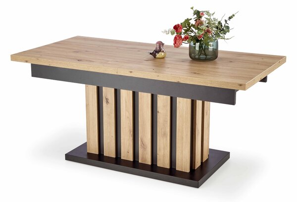 Konferenčný stolík Bollia (prirodné drevo + čierna). Vlastná spoľahlivá doprava až k Vám domov. 1049331