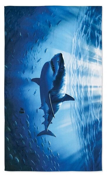 Rýchloschnúca XXL plážová osuška SHARKON modrá 150 x 210 cm, 100% mikrovlákno