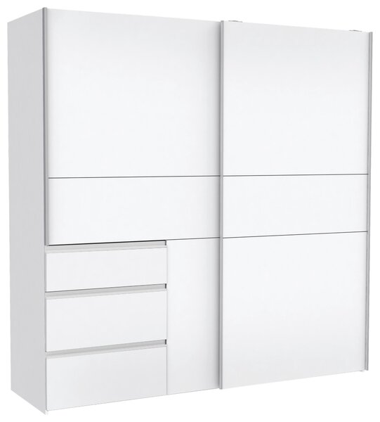 ŠAT. SKRIŇA S POSUV. DVERAMI, biela, 170/200/61 cm Carryhome - Skrine, Online Only