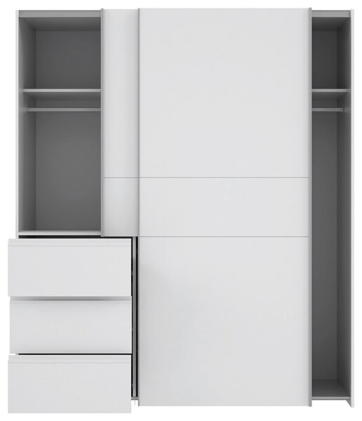 ŠAT. SKRIŇA S POSUV. DVERAMI, biela, 170/200/61 cm Carryhome - Skrine, Online Only