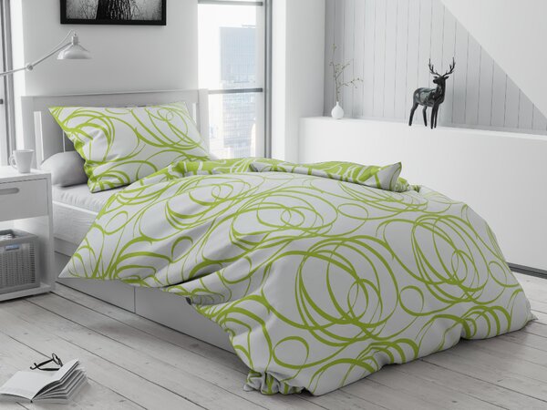 Bavlnené obliečky Aromis zelené hotelové vrecko Rozmer obliečky: 70 x 90 cm | 140 x 200 cm