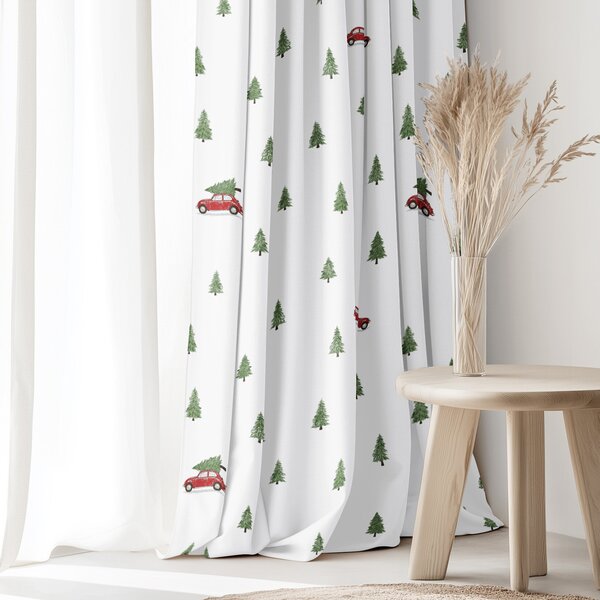Goldea vianočný bavlnený záves - cesta pre stromček 140x150 cm