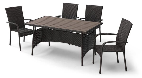 Záhradný jedálenský set AVENBERG TAVOLO, hnedá