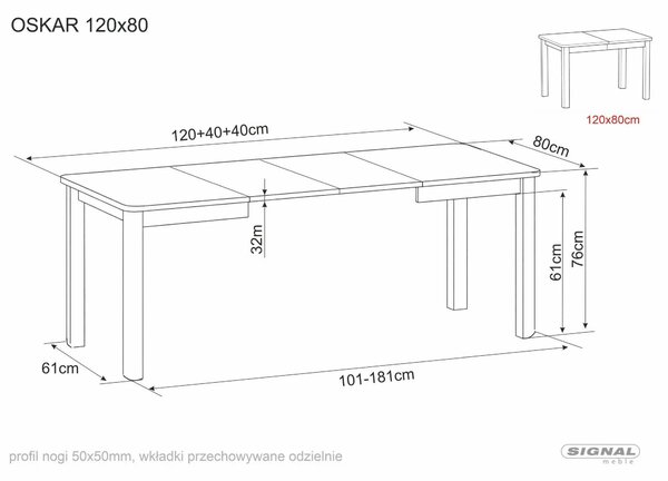NovýNábytok.sk Jedálenský stôl Okkunso 120 (čierna + dub artisan) (pre 4 až 8 osôb). Vlastná spoľahlivá doprava až k Vám domov. 1155545