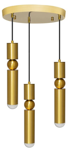 Toolight - Závesná stropná lampa Bead - zlatá - APP471-3CP