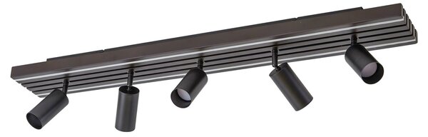 Stropné Lampa Lucande, Tiron, stmievateľné, Drevo, Obývacia izba, Drevo, Moderný
