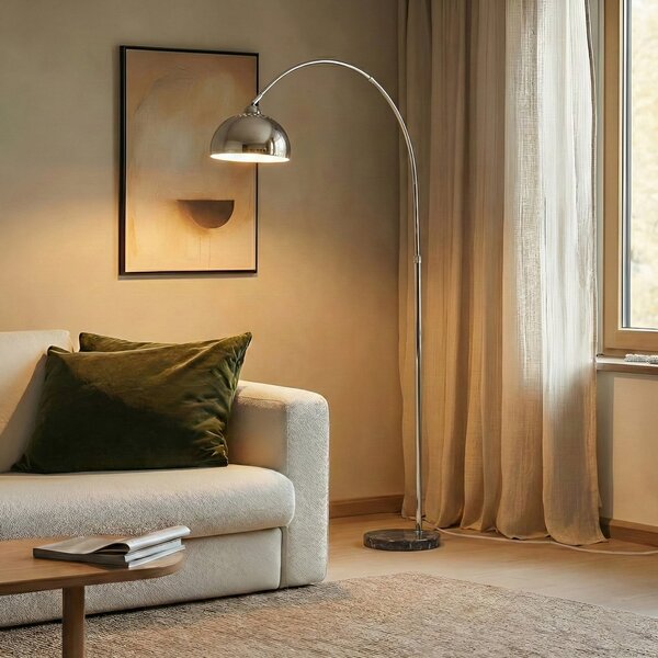 Stojacie Lampa Lindby, Tonka, Metalická, Obývacia izba, Kov, Moderný