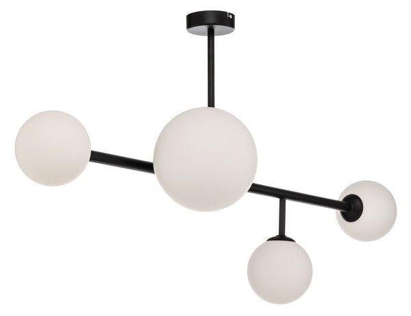 Stropné Lampa ALDEX, Dione, stmievateľné, Čierna, Jedáleň, Kov, Moderný