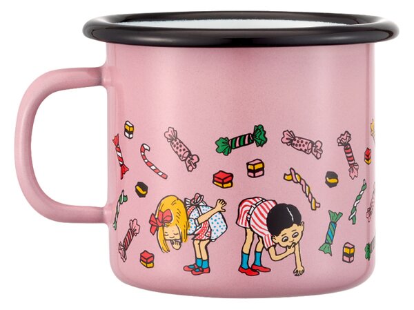 Muurla Hrnček Pippi Candy 2,5 dl, smalt / ružový