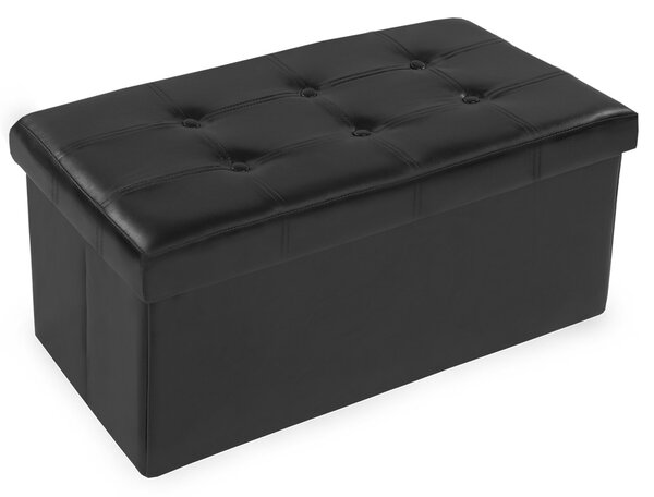 Tectake 400867 box skladací s úložným priestorom 80x40x40cm - čierna