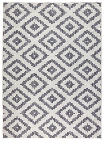 NORTHRUGS - Hanse Home koberce Kusový koberec Twin-Wendeteppiche 103132 grau creme – na von aj na doma - 80x350 cm
