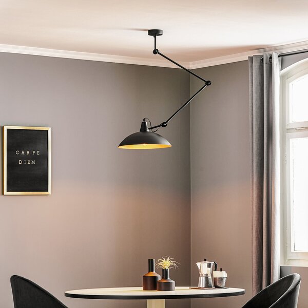 Stropné Lampa ALDEX, 808, stmievateľné, Čierna, Obývacia izba, Kov, Moderný
